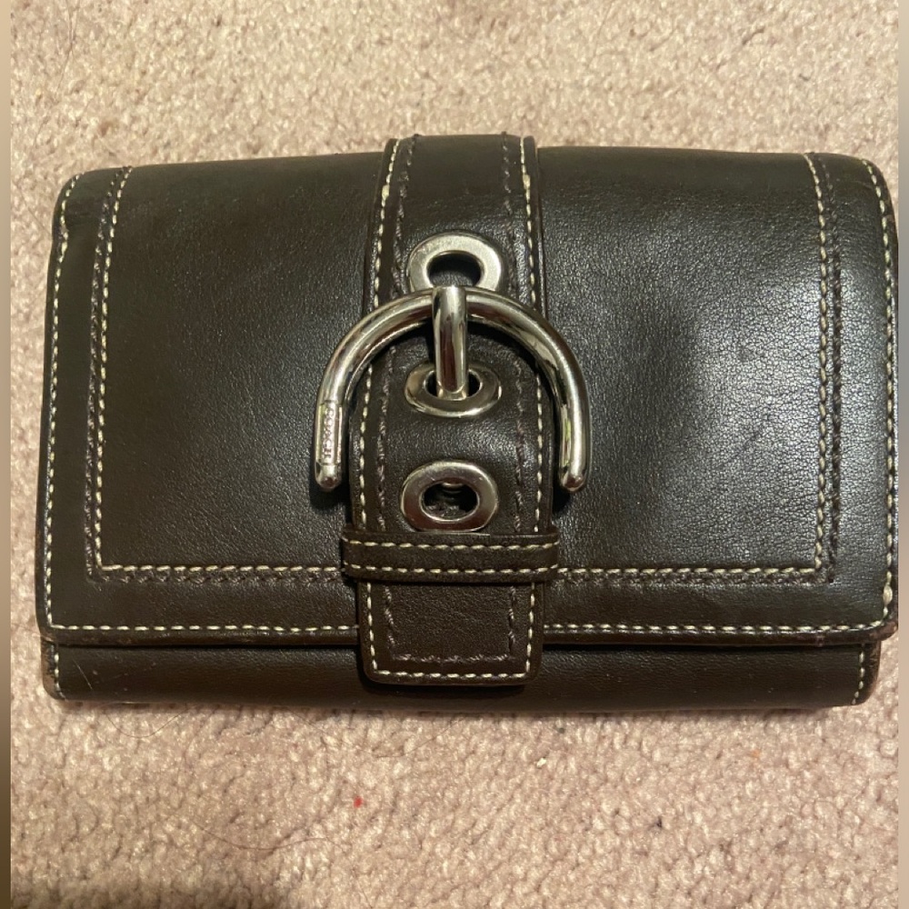 Vintage Brown Leather Coach Wallet